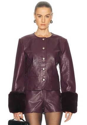 Retrofete Talvi Jacket in Bordeaux - Burgundy. Size L (also in M, S, XL, XS).