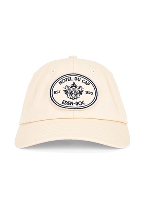 Sporty & Rich x Hotel Du Cap Eden Roc Eden Crest Hat in Cream - Cream. Size all.