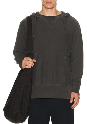Snow Peak Garment Dyed Hoodie in Charcoal - Black. Size L (also in M, S, XL/1X).