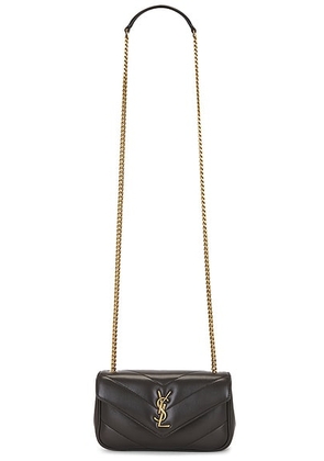 Saint Laurent Loulou Chain Bag in Urban Chic - Charcoal. Size all.