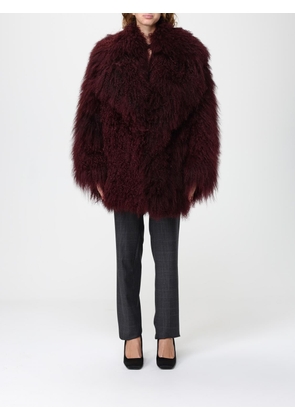 Fur Coat SALVATORE SANTORO Woman color Burgundy