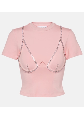 Area Embellished jersey T-shirt