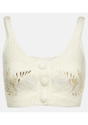 Jacques Wei Beaded crochet bra top