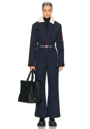 THE UPSIDE Nakuba Kiki Ski Suit in Midnight Paisley - Navy. Size S (also in XS).