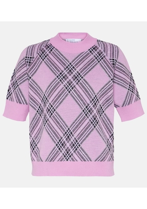 Giuseppe di Morabito Embellished checked wool top