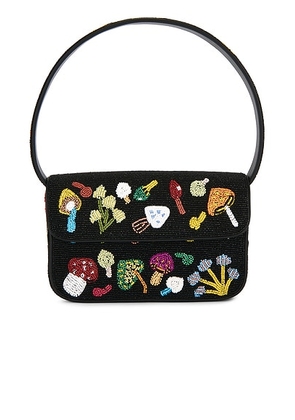 Staud Tommy Beaded Bag in Shroomscape - Black. Size all.