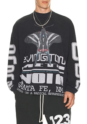 RRR123 Ultra Metamoth Vintage Long Sleeve Tee in Vintage Black - Black. Size L (also in M, S, XL/1X).