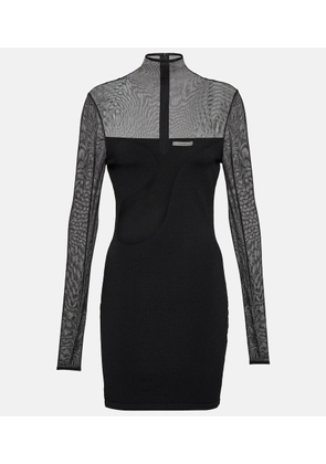 Nensi Dojaka Mesh and jersey minidress