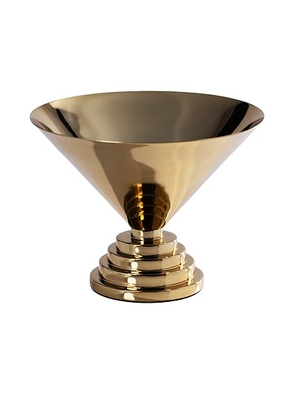 The Favorites Large Mayan Metal Bowl in Polished Gold - Metallic Gold. Size all.