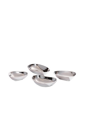 The Favorites 4 Piece Charm Condiment Bowls in N/A - Metallic Silver. Size all.