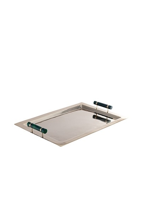 The Favorites Spiga Serving Bar Tray in Gold & Green - Metallic Gold. Size all.