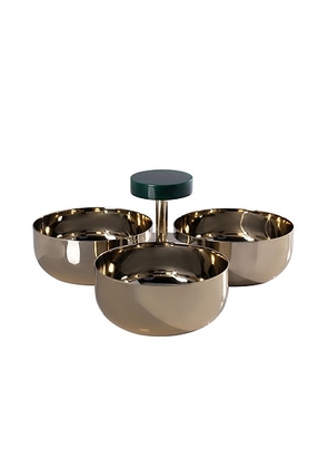 The Favorites Spiga Condiment Set in Gold & Green - Metallic Gold. Size all.
