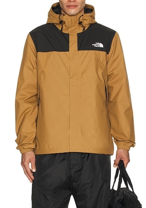 The North Face Antora Jacket in Utility Brown & TNF Black - Brown. Size S (also in XL/1X).