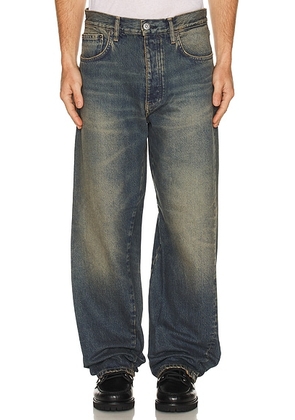 Sunflower Wide Twist Denim in Dirty Blue - Blue. Size 30 (also in 32, 34, 36).