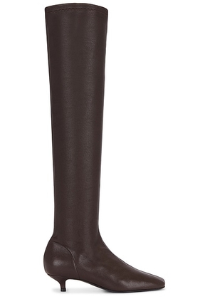 Toteme Day Nappa Knee High Boots in Brown - Brown. Size 36 (also in 39).
