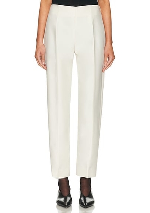 Toteme Slim Evening Trouser in Ecru - Ivory. Size 32 (also in 34, 36, 40).