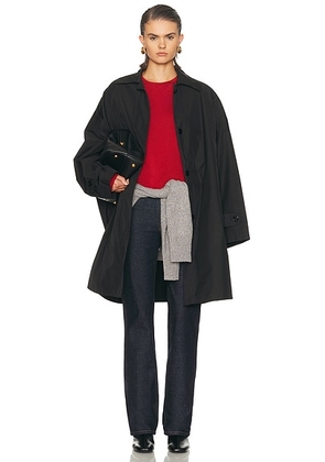 Toteme Car Coat in Black - Black. Size 32 (also in 34, 36, 40).