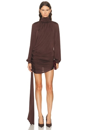 SIEDRES Selene Dress in Brown - Brown. Size S (also in XS).