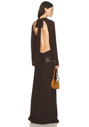 SIEDRES Paloma Dress in Brown - Brown. Size 34 (also in ).