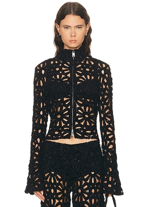 SIEDRES Jun Top in Black - Black. Size 34 (also in 36, 38, 40).