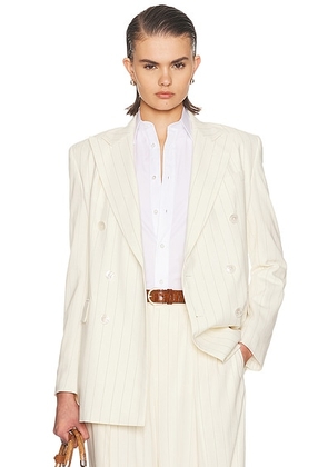 Ralph Lauren Collection Ramona Blazer in Cream & Icon Navy - Cream. Size 2 (also in 0, 6).