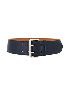 Ralph Lauren Collection Double Prong Wide Belt in Lux Navy - Navy. Size L (also in XS).