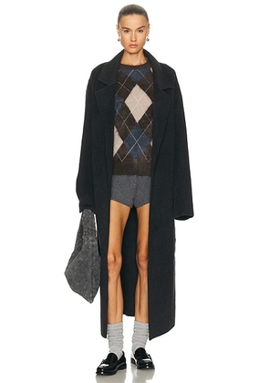 SEROYA Lyli Wool Coat in Dark Charcoal - Charcoal. Size M (also in XS).