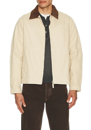 Percival Preface Contrast Collar Jacket in Ecru - Brown. Size L (also in ).