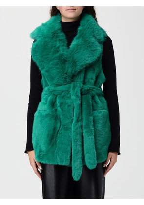 Fur Coat V73 Woman color Green