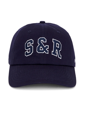 Sporty & Rich Ivy Hat in Dark Navy - Navy. Size all.