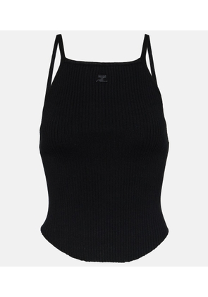 Courreges Ribbed-knit tank top