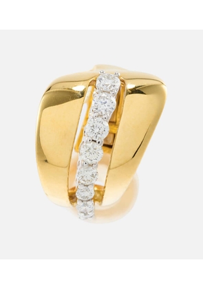 Yeprem Whisper 18kt gold ear cuff with diamonds