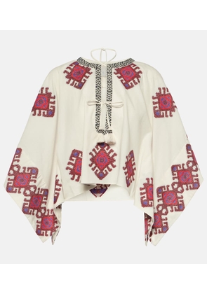 Johanna Ortiz Fringed cotton top