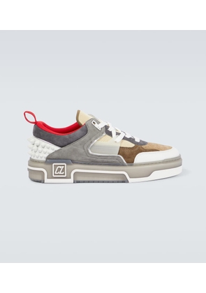 Christian Louboutin Astroloubi leather and suede sneakers