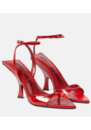 The Attico GG Mismatched 85 metallic sandals