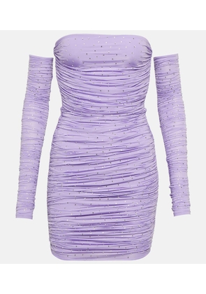 Alex Perry Crystal-embellished jersey minidress