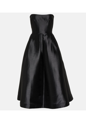 Alex Perry Strapless faille midi dress