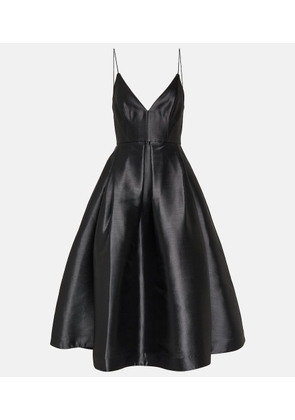 Alex Perry Pleated silk faille midi dress