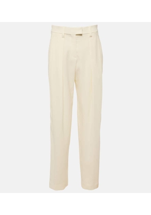 Brunello Cucinelli High-rise gabardine wide-leg pants