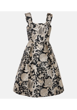Carolina Herrera Floral jacquard midi dress