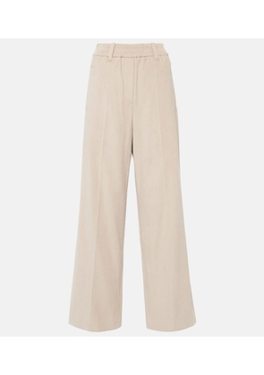 Brunello Cucinelli Cotton corduroy wide-leg pants