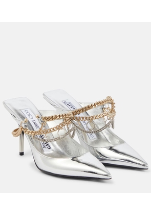 Jimmy Choo x Jean Paul Gaultier embellished leather slingback pumps