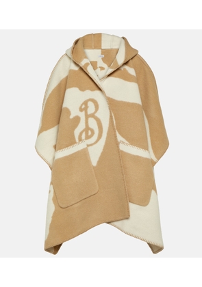 Burberry Printed wool cape