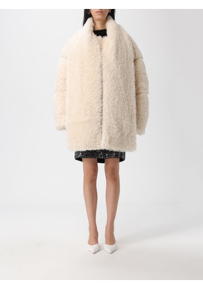 Fur Coat KARL LAGERFELD Woman color White