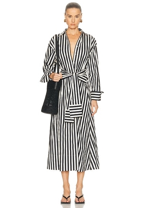 SIMONMILLER Inna Dress in Black & White Stripe - Black, White. Size L (also in S, XS).
