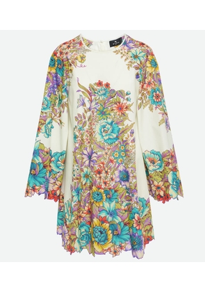 Etro Floral cotton poplin minidress