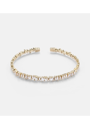 Suzanne Kalan Classic 18kt gold bangle with diamonds