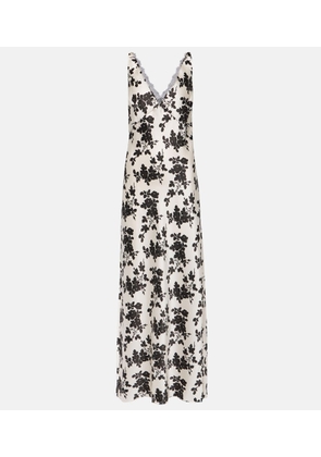 Veronica Beard Hamina floral silk charmeuse maxi dress
