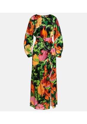 La DoubleJ Penny floral satin maxi dress
