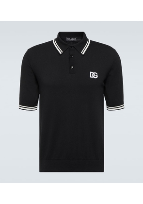 Dolce&Gabbana Logo cotton pique polo shirt